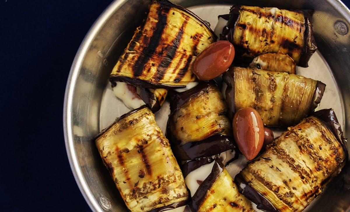 contorno di melenzane e pomodorini