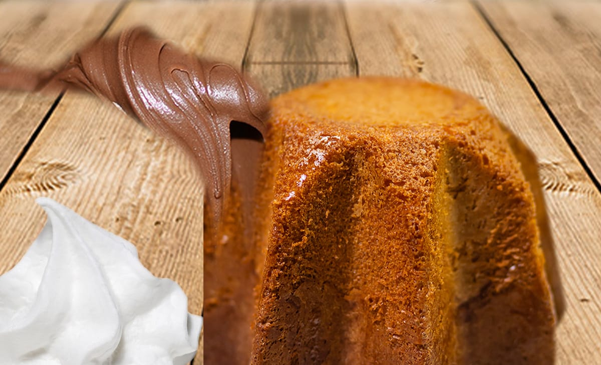 pandoro, nutella e panna