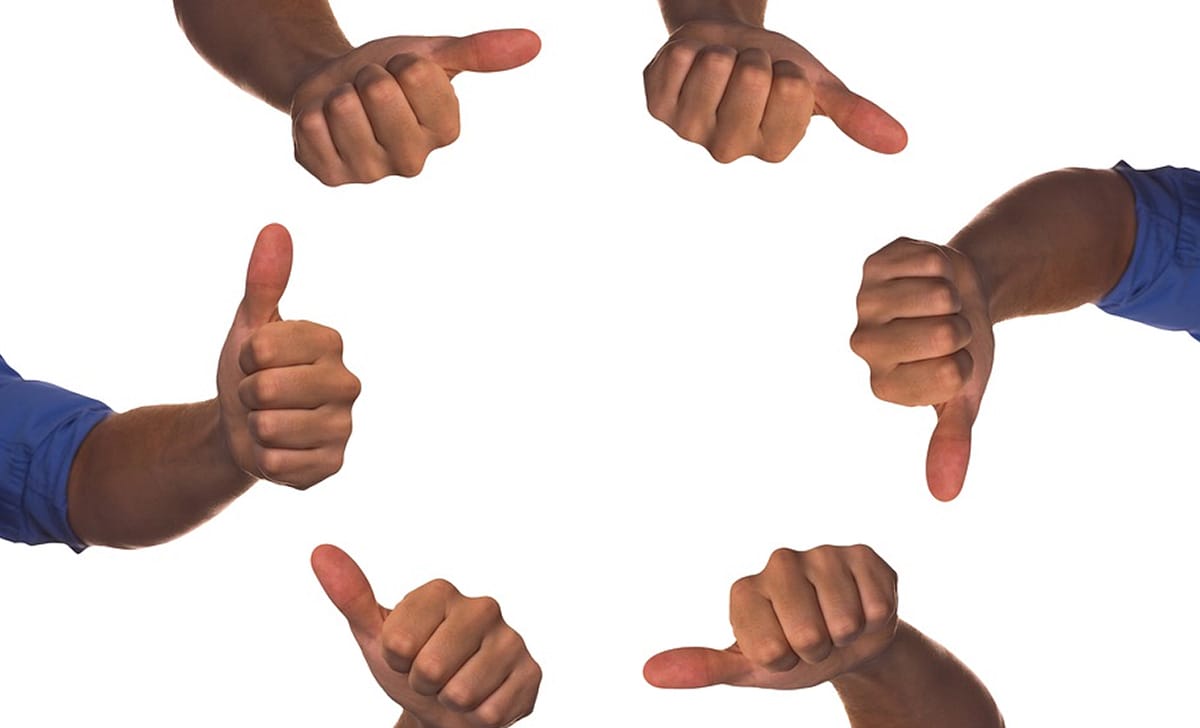 commento positivo e negativo