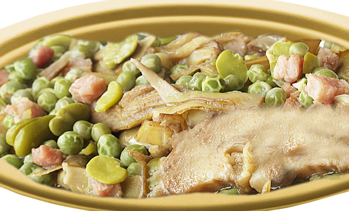 una porzione di vignarola romana