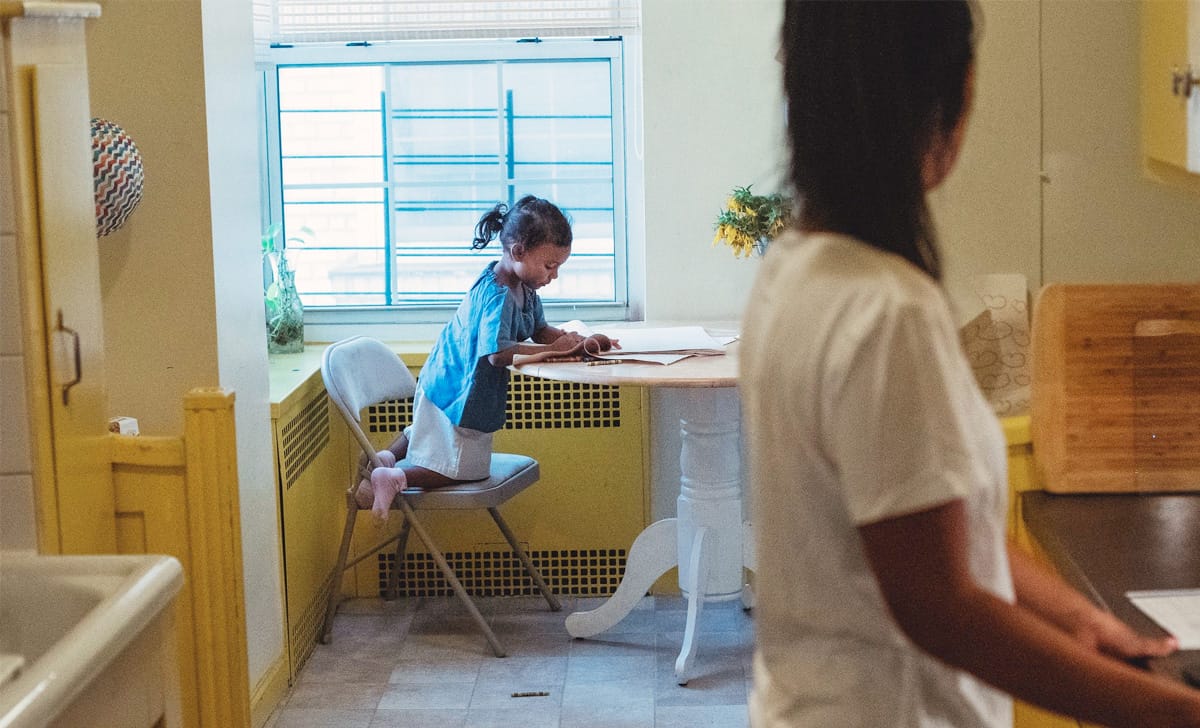 madre in difficoltà