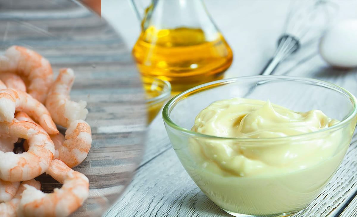 maionese e gamberi