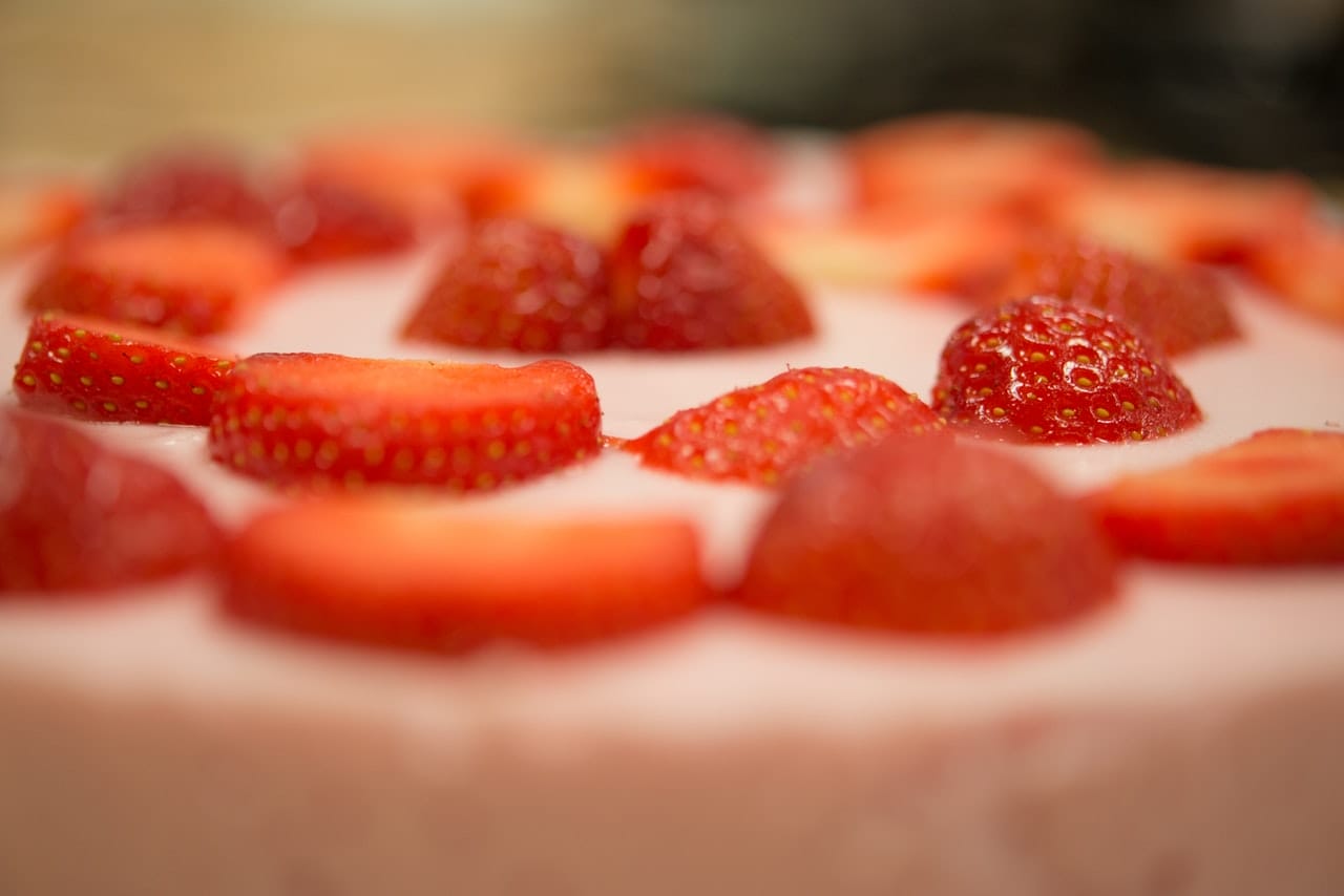 torta ricotta e fragole