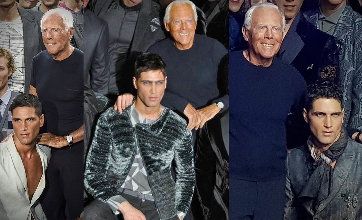 Fabio Mancini e Giorgio Armani