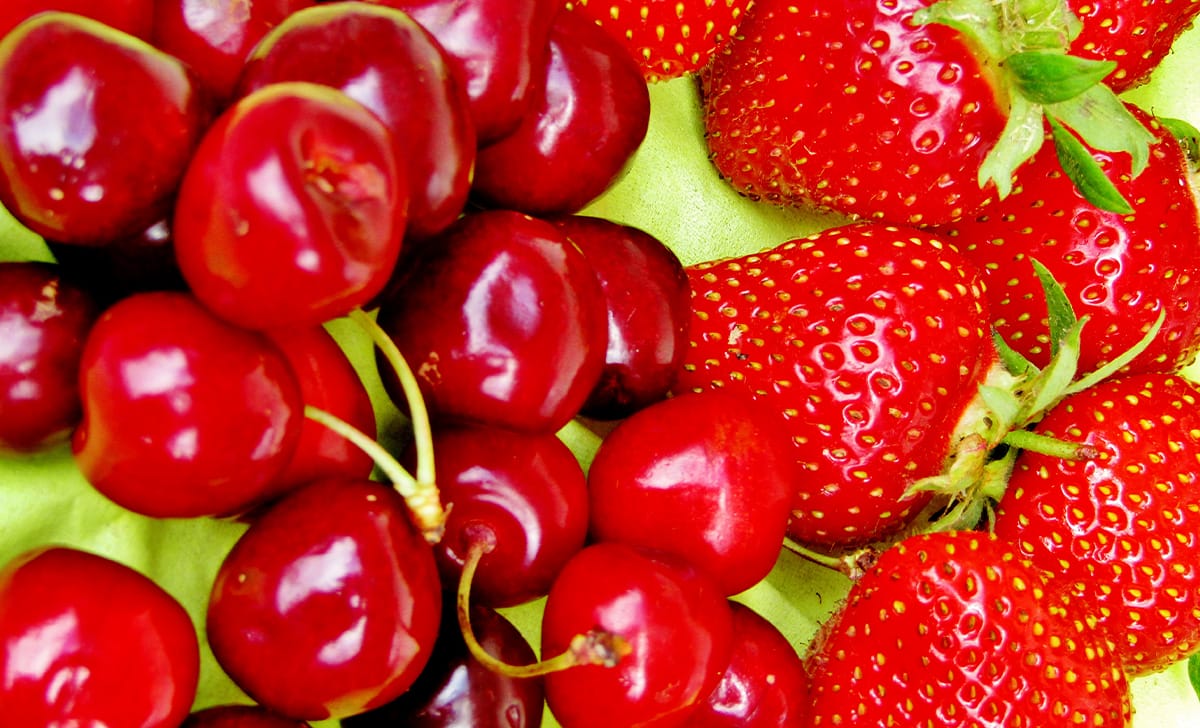 fragole e ciliegie
