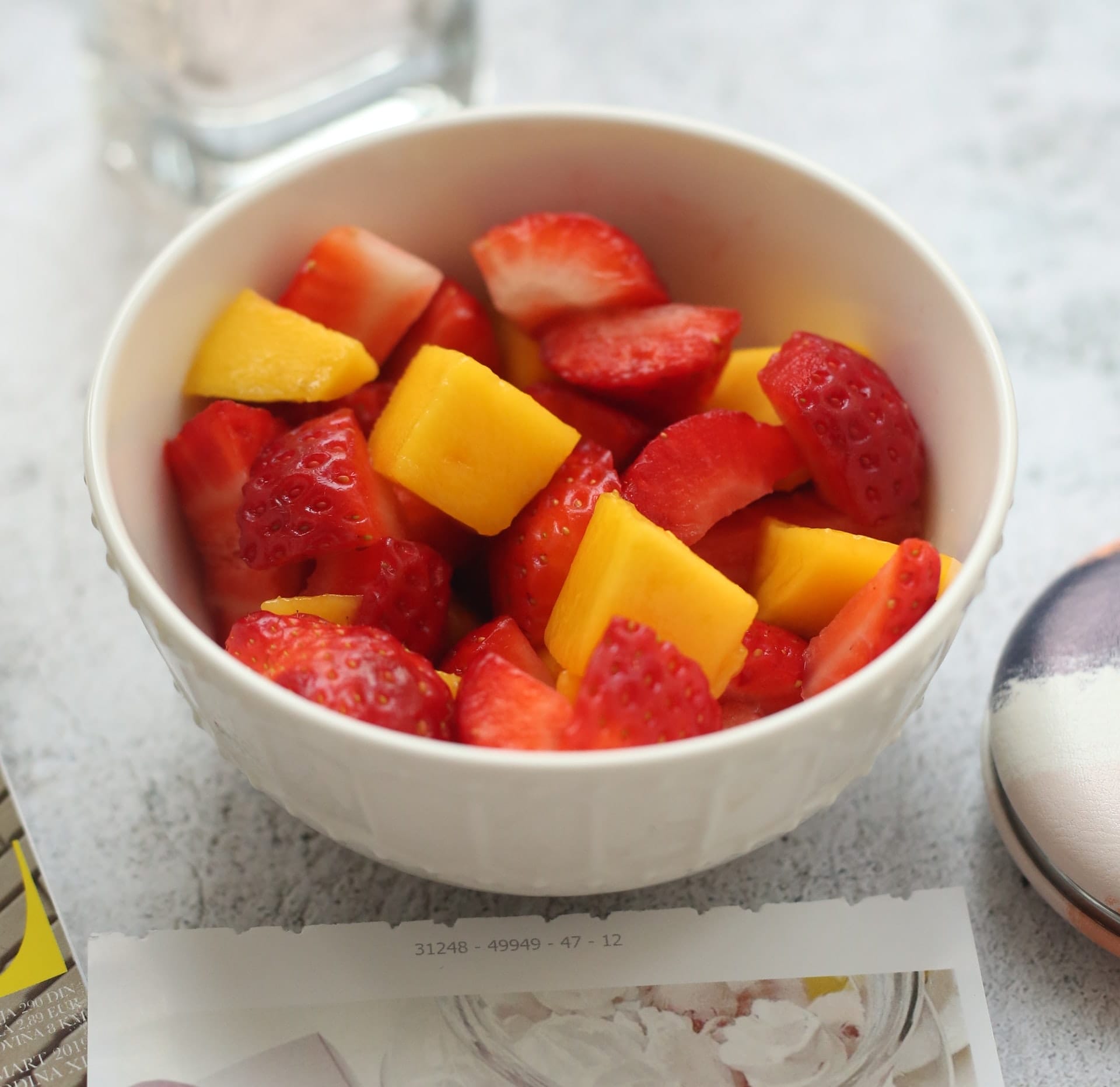 mango e fragole