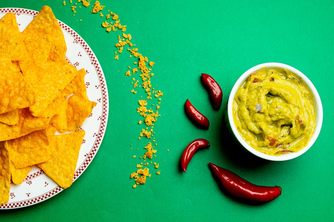 tortillas e guacamole