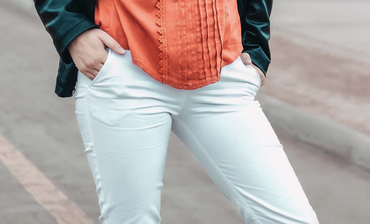 pantaloni bianchi