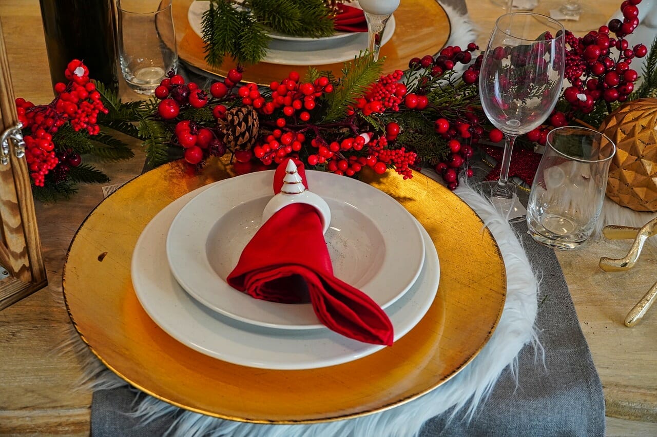 apparecchiare la tavola a Natale