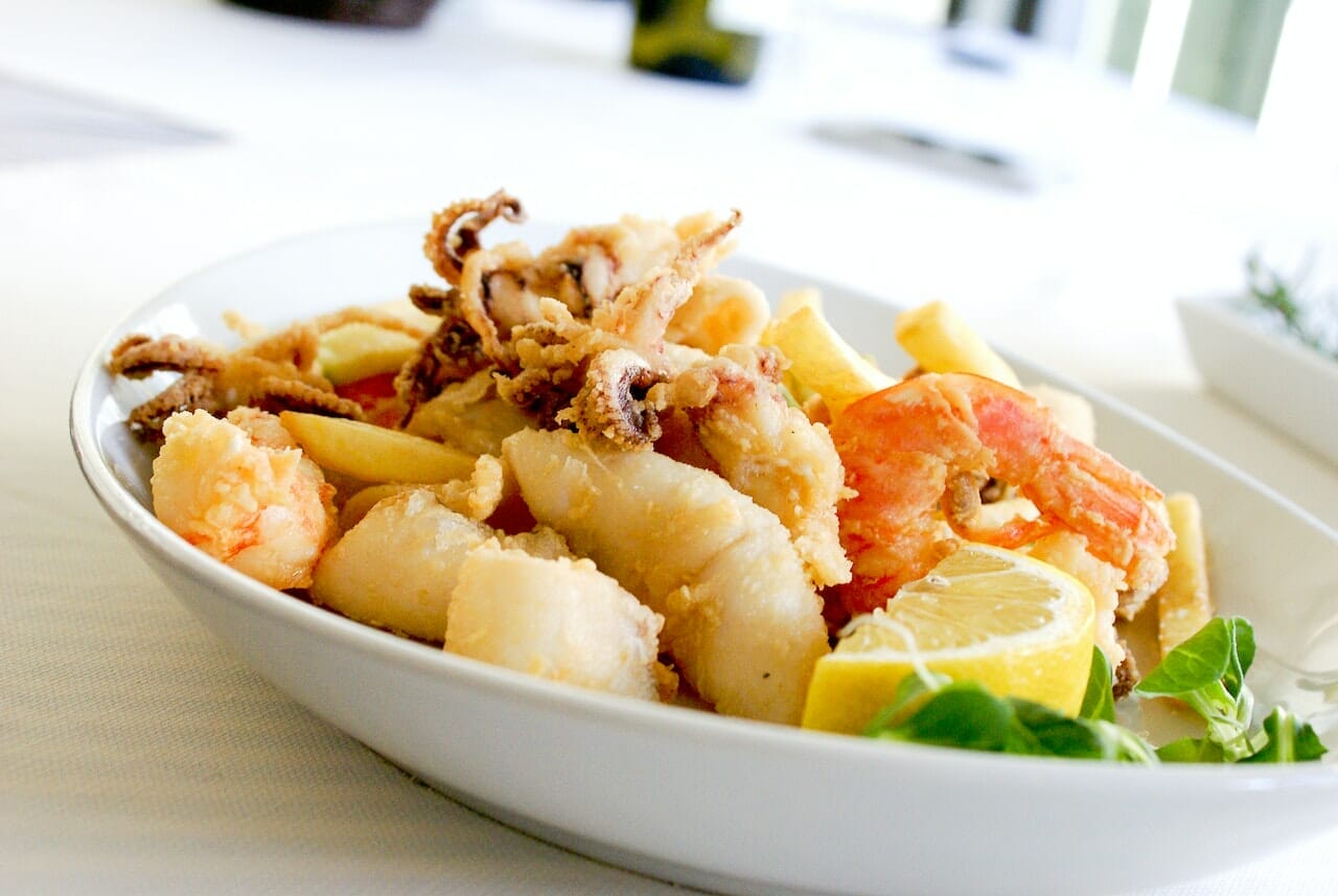 frittura di pesce o verdure