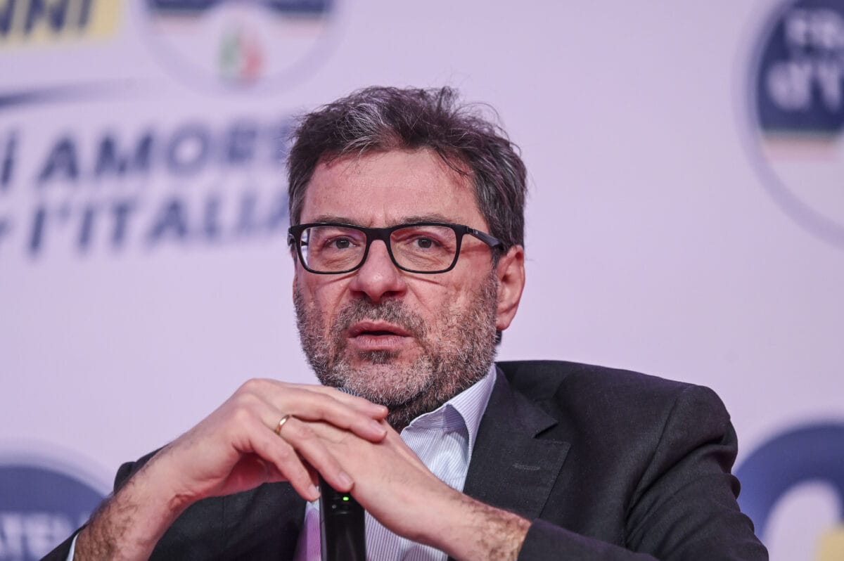Il Ministro di Economia e Finanze Giancarlo Giorgetti