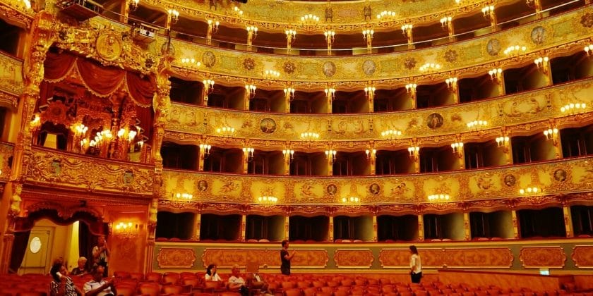 Interno Teatro della Fenice a Venezia