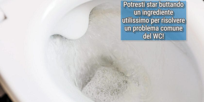 Sorprendente come 1 ingrediente che tutti buttano risolva un problema comune del WC