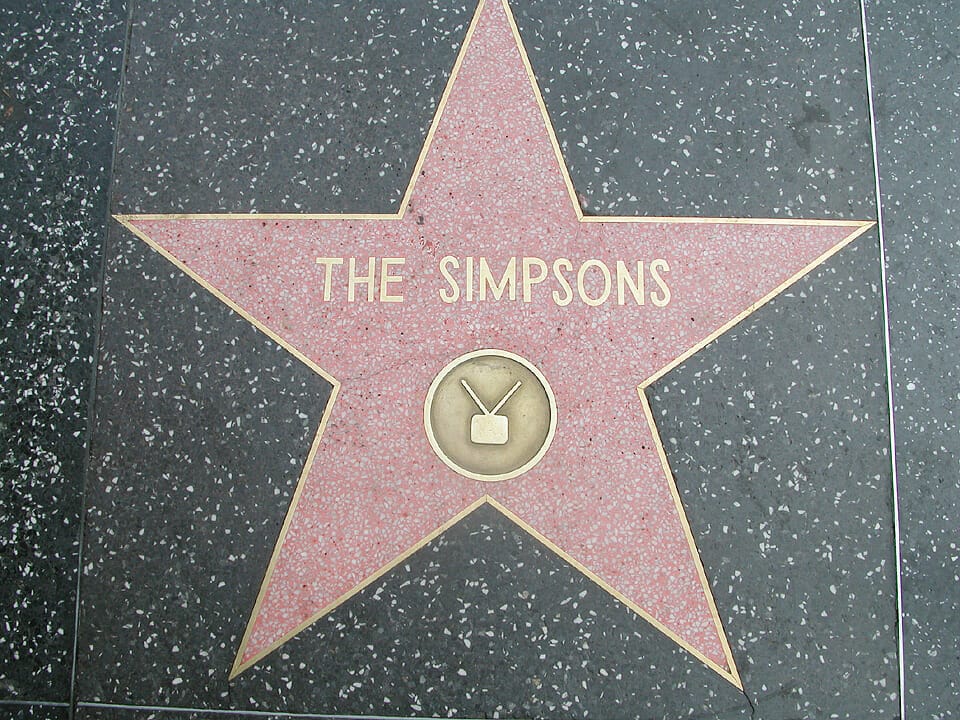 Stella de I Simpson sulla Hollywood Walk of Fame, Los Angeles (California)
