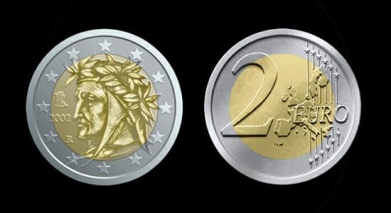 10 monete da 2 euro che possono farci diventare ricchi-moneta con Dante Alighieri