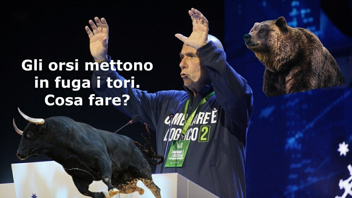 Battuta di arresto su Azimut con i tori che scappano e gli orsi che avanzano