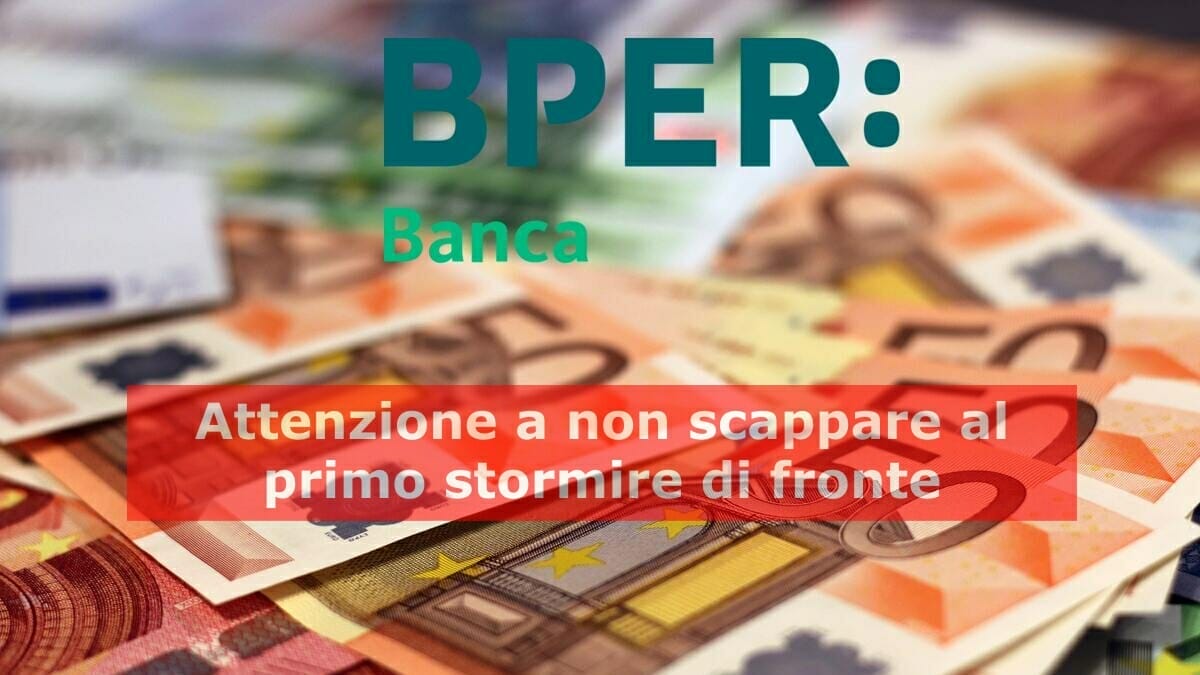 Farsi spaventare dai primi ribassi potrebbe non essere una buona scelte per gudagnare con BPER Banca