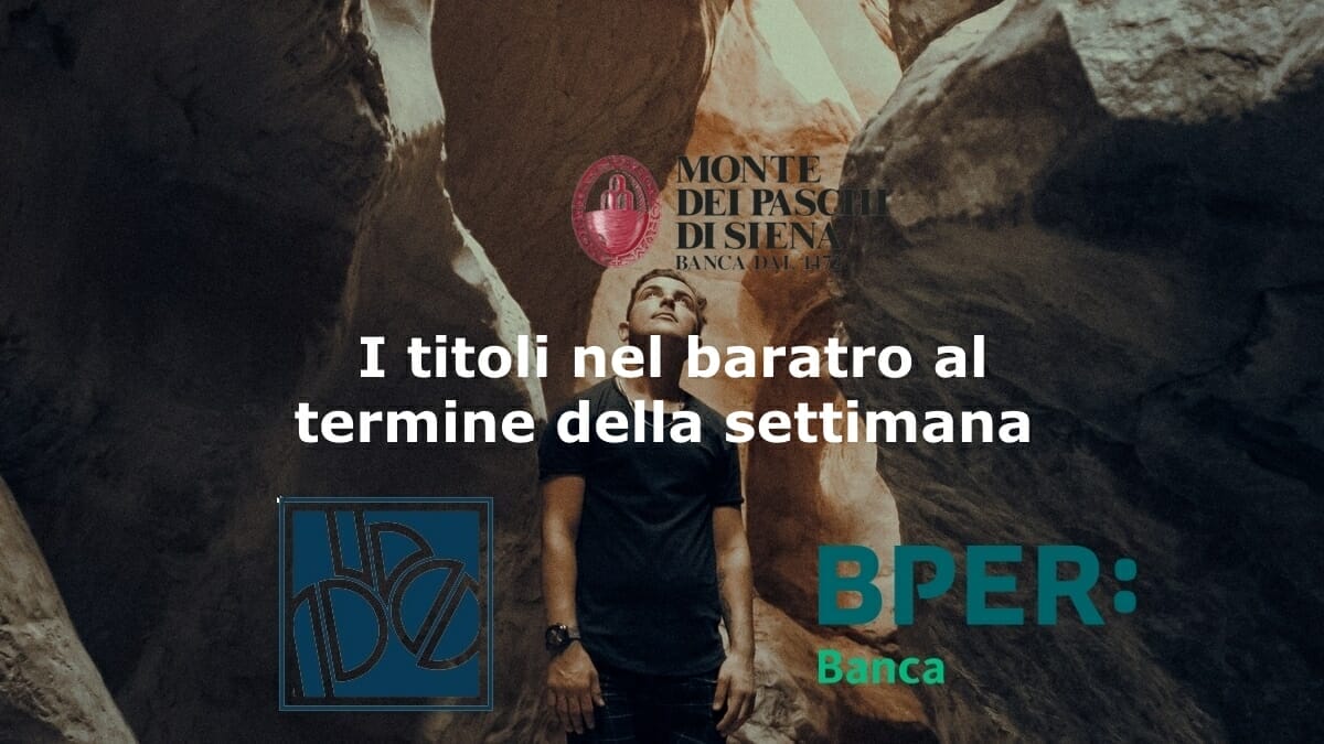 I tre titoli bancari che sono sul fondo della classifica dei peggiori della settimana