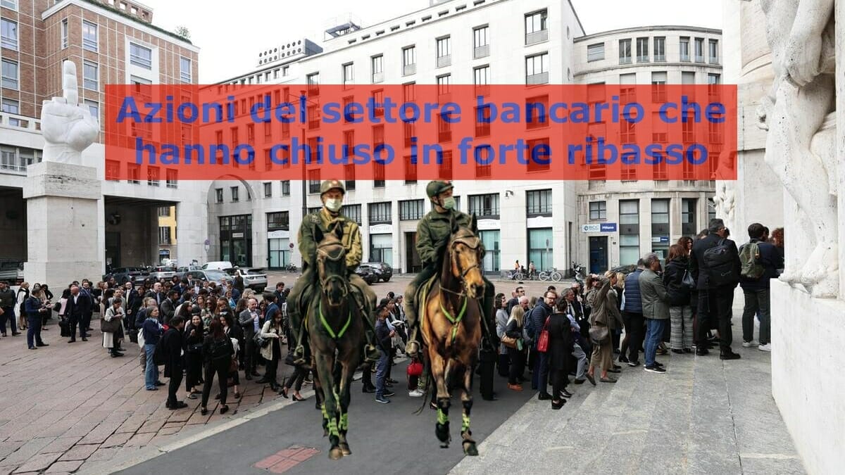 Banca Generali e FinecoBank chiudono la seduta in forte ribasso