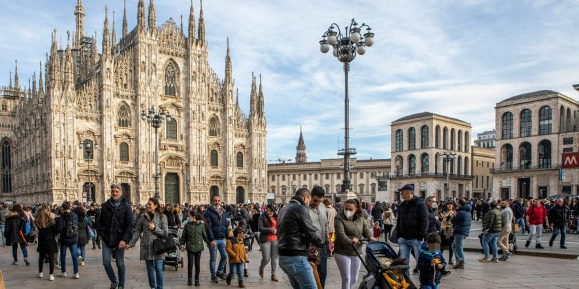 Milano zona Duomo-Foto da imagoeconomica