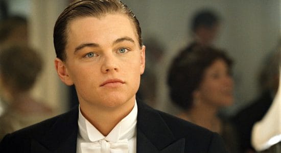 Leonardo Di Caprio nel film Titanic del 1997-