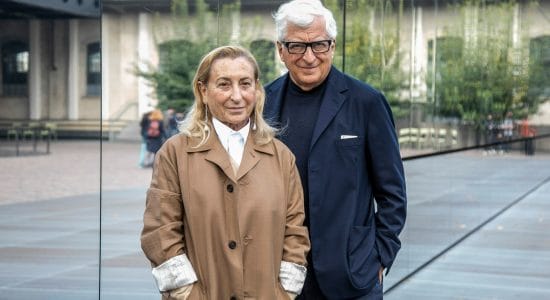 Miuccia Prada con Patrizio Bertelli-Foto da imagoeconomica