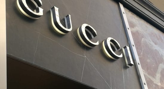 Il marchio Gucci-Foto da imagoeconomica