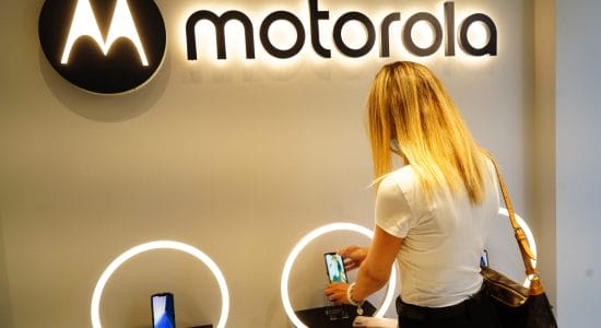 Un negozio Motorola-Foto da imagoeconomica