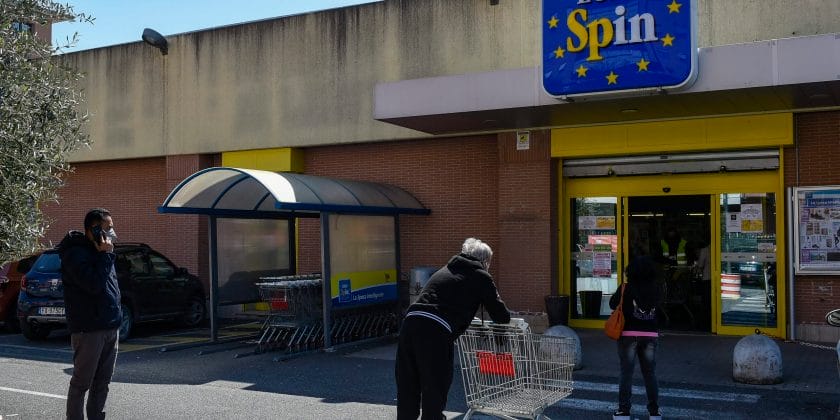 Un supermercato Eurospin-Foto da imagoeconomica